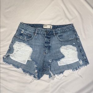 Ripped festival jean shorts!
